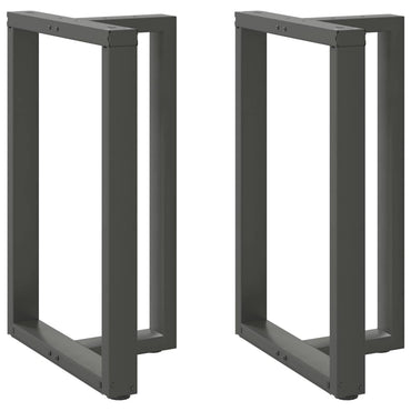 vidaXL Bartischbeine T-Form 2 Stk. Anthrazit 60x35x(90-91) cm Stahl
