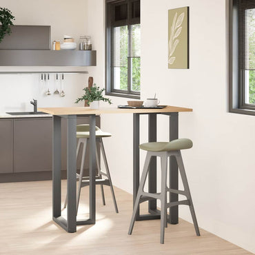 vidaXL Bartischbeine T-Form 2 Stk. Anthrazit 60x35x(110-111) cm Stahl