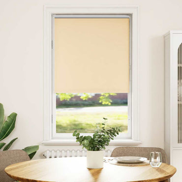 vidaXL Verdunkelungsrollo Beige 80x130cm Stoffbreite 75,7 cm Polyester