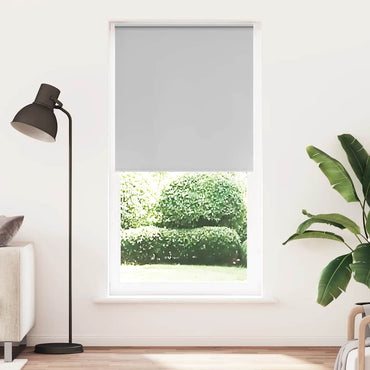 vidaXL Verdunkelungsrollo Hellgrau 95x210 cm Stoffbreite 90,7 cm