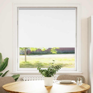 vidaXL Verdunkelungsrollo Weiß 95x130cm Stoffbreite 90,7 cm Polyester