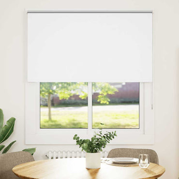 vidaXL Verdunkelungsrollo Weiß 135x130cm Stoffbreite 131,6cm Polyester