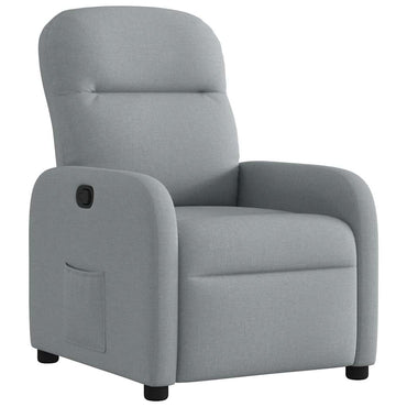 vidaXL Fauteuil relax Gris clair Tissu