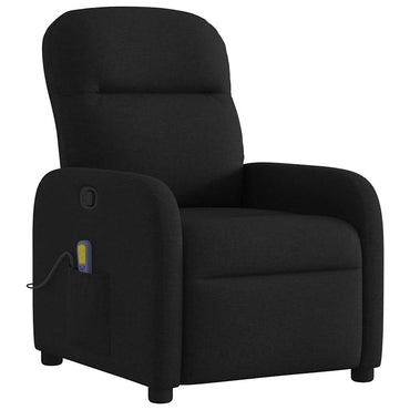 vidaXL Fauteuil de massage en tissu noir