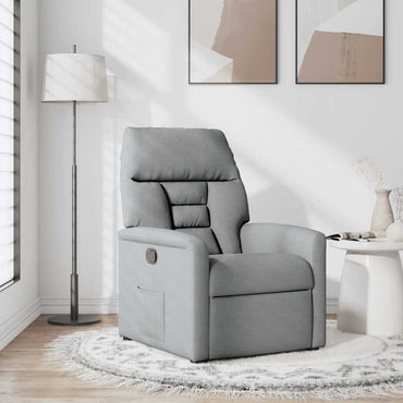 vidaXL Fauteuil relax Gris clair Tissu