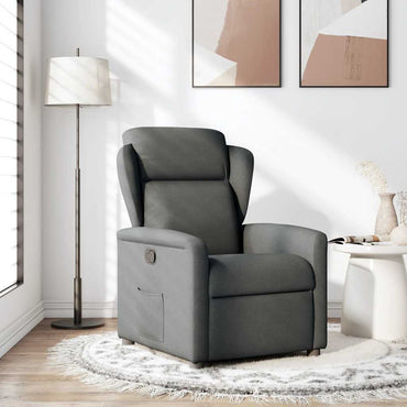 vidaXL Fauteuil de relaxation gris foncé en tissu