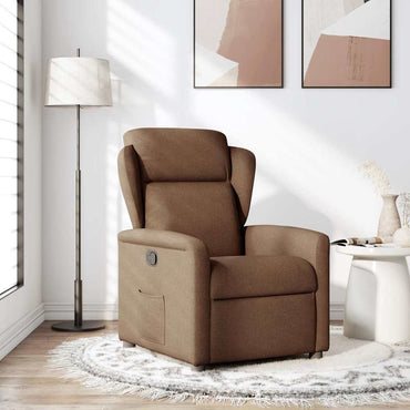 Fauteuil relax vidaXL marron tissu