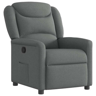 vidaXL Fauteuil de relaxation gris foncé en tissu