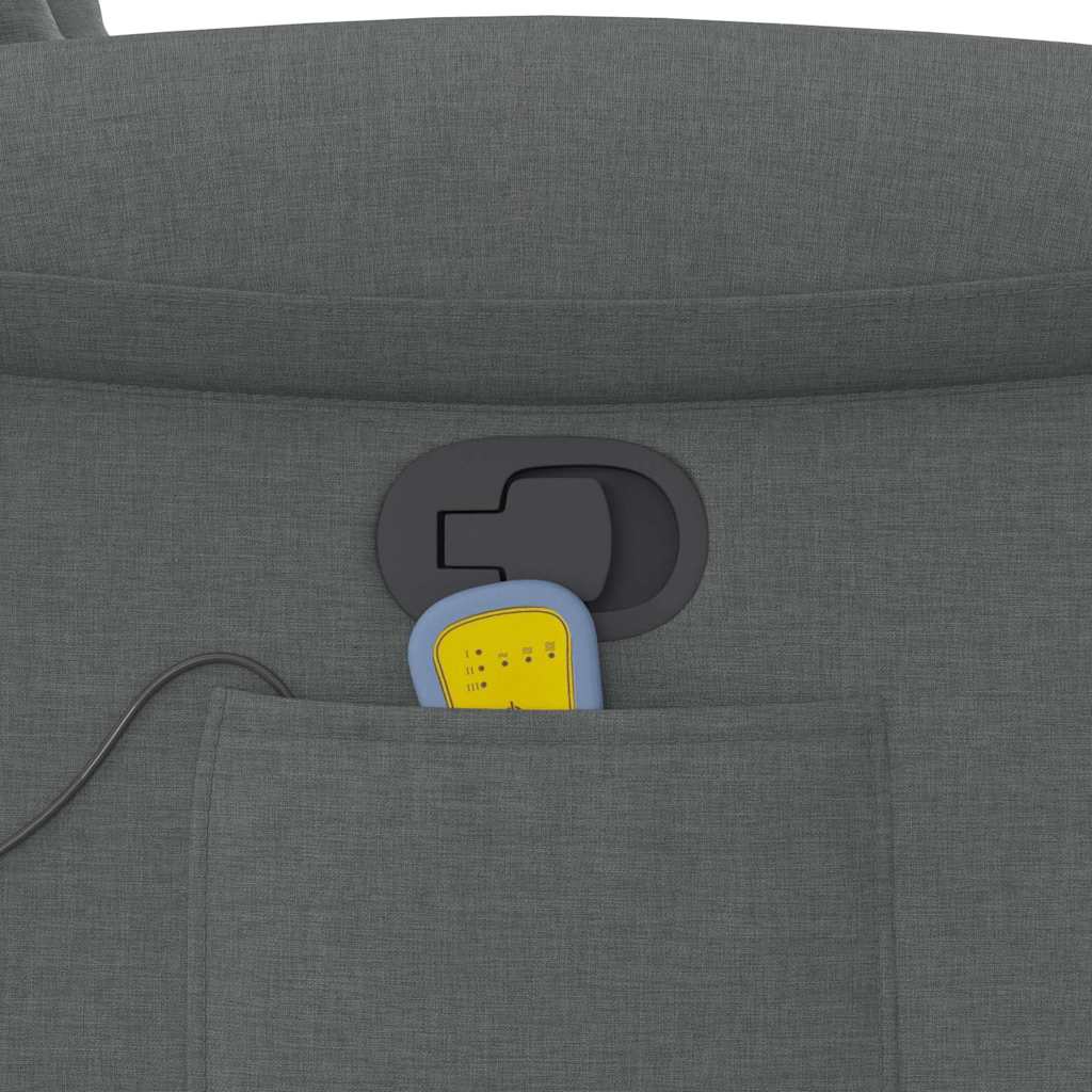 Massage-Relaxsessel, Stoff, Dunkelgrau