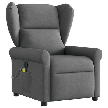 vidaXL Massage-Relaxsessel, Stoff, Dunkelgrau