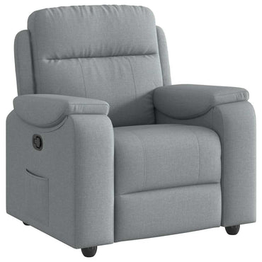 vidaXL Fauteuil relax Gris clair Tissu