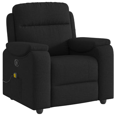 vidaXL Fauteuil de massage en tissu noir