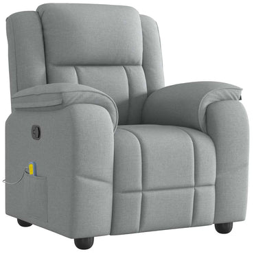 vidaXL Massagesessel Hellgrau Stoff