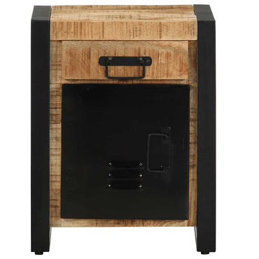 vidaXL Nachttisch 40x30x50 cm Raues Mango-Massivholz