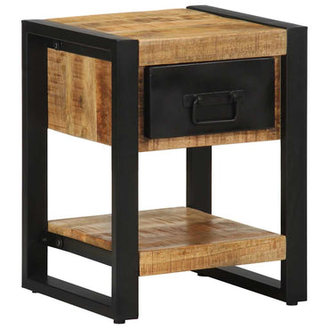 vidaXL Nachttisch 35x34x45 cm Raues Mangoholz