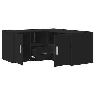 vidaXL Eckregal Schwarz 160x40x45 cm Holzwerkstoff