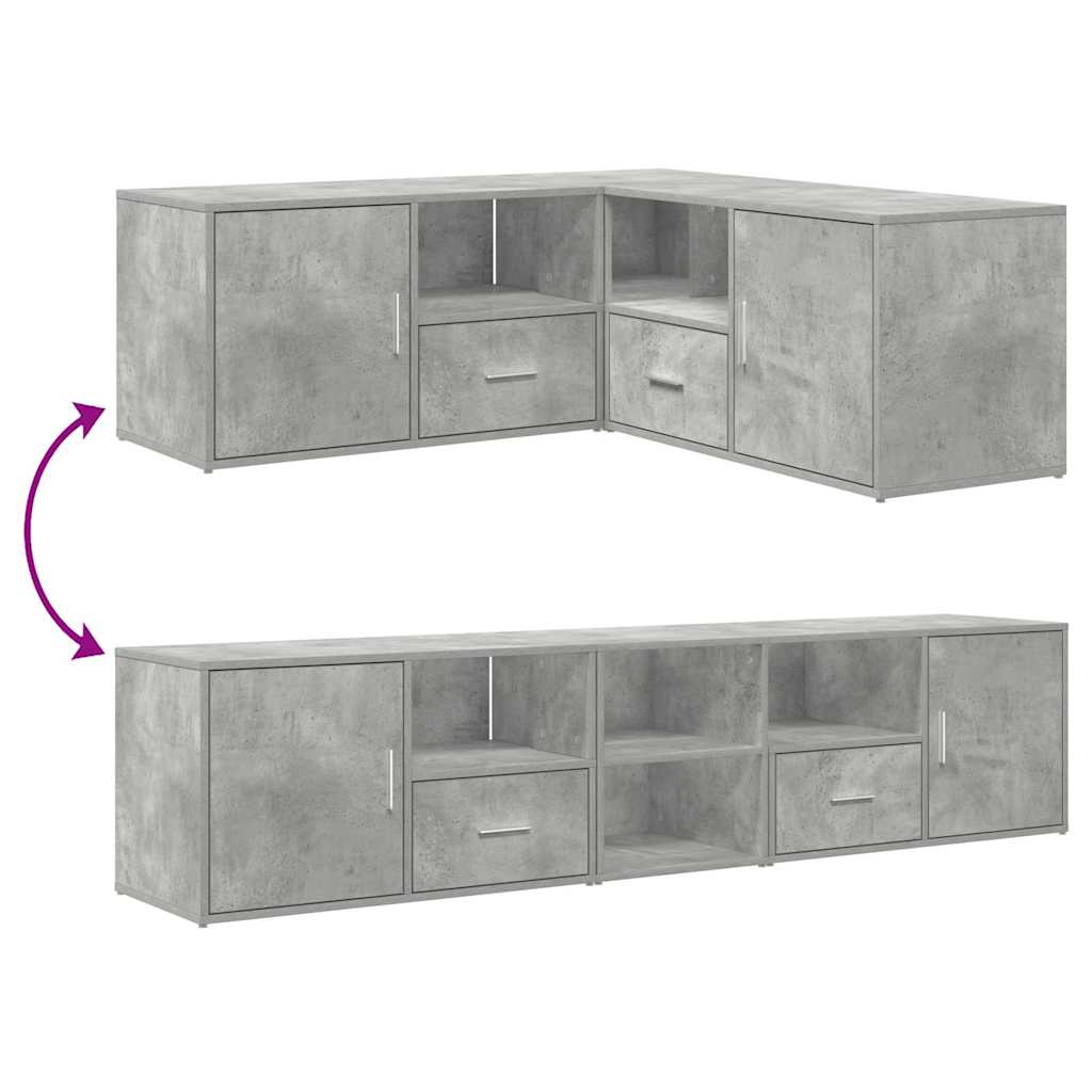 vidaXL Eckregal Betongrau 200x40x45 cm Holzwerkstoff