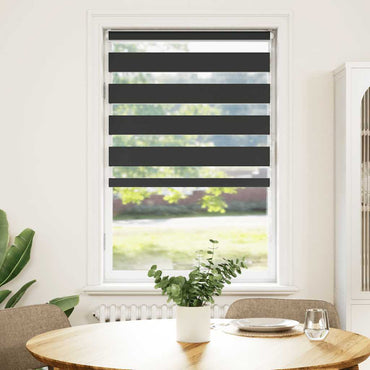 vidaXL Store enrouleur double noir 70x150 cm Largeur du tissu 65,9 cm Polyester