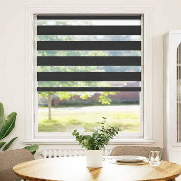 vidaXL Store double noir 95 x 150 cm Largeur du tissu 90,9 cm Polyester