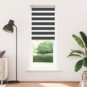 vidaXL Double Store Noir 90x230 cm Largeur du tissu 85,9 cm Polyester