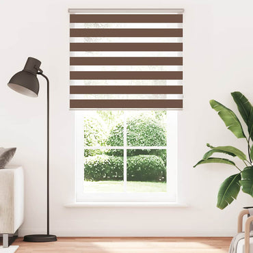 Store double vidaXL marron 130x200 cm largeur tissu 125,9 cm polyester