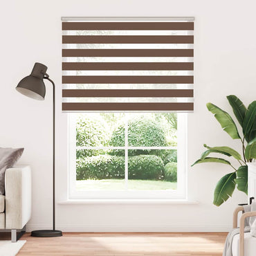 vidaXL Doppelrollo Braun 155x200 cm Stoffbreite 150,9 cm Polyester