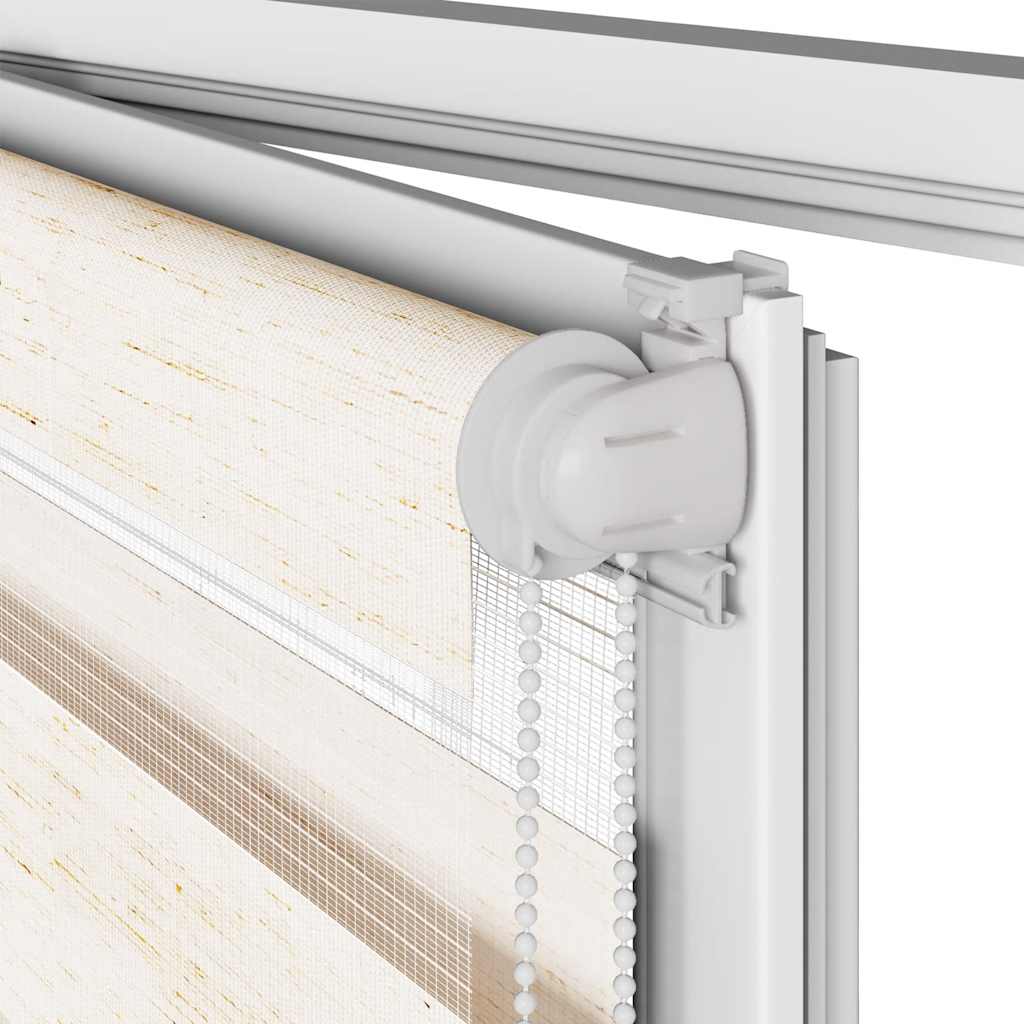 Doppelrollo Marmorbeige 40x150 cm Stoffbreite 35,9 cm Polyester