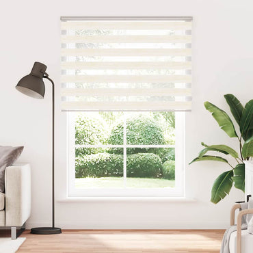 vidaXL Doppelrollo Marmorbeige 165x230cm Stoffbreite 160,9 cm Polyester