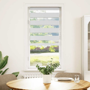 vidaXL Doppelrollo Weiß 60x150 cm Stoffbreite 55,9 cm Polyester