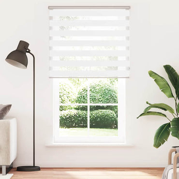 vidaXL Store double blanc 120x200 cm Largeur tissu 115,9 cm Polyester