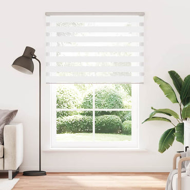 vidaXL Double store enrouleur Blanc 165x230 cm Largeur du tissu 160,9 cm Polyester