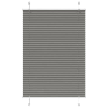 vidaXL Plissee Anthrazit 85x100 cm Stoffbreite 84,4 cm Polyester