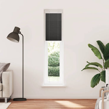 vidaXL Plissee Schwarz 40x200 cm Stoffbreite 39,4 cm Polyester