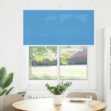 vidaXL Plissee Blau 115x100 cm Stoffbreite 114,4 cm Polyester