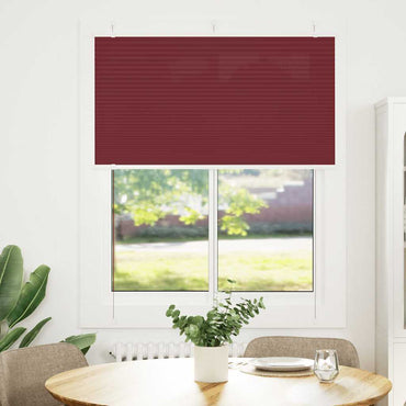 vidaXL Plissee Bordeauxrot 110x100 cm Stoffbreite 109,4 cm Polyester