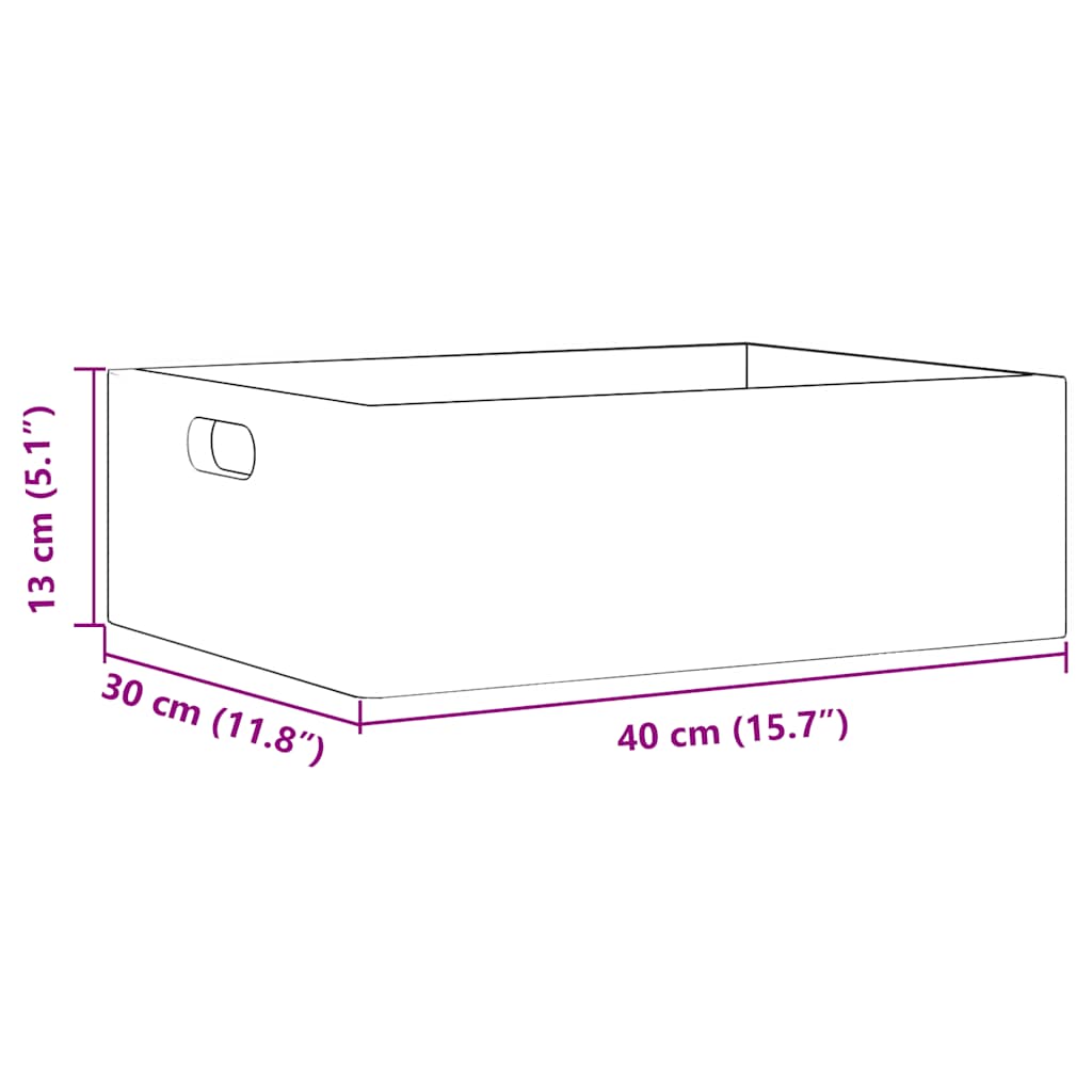 vidaXL Holzkiste mit Griffen Schwarz 40x30x13 cm Massivholz Kiefer