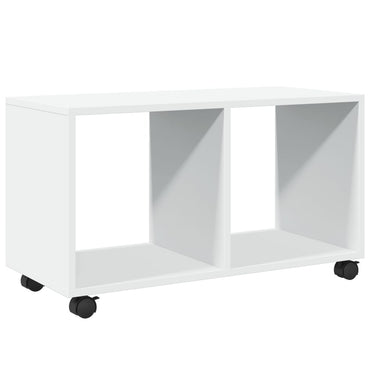 vidaXL Meuble à roulettes blanc 72x33x42,5 cm en bois d'ingénierie