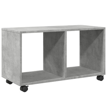 vidaXL Meuble bas à roulettes gris béton 72x33x42,5 cm, bois d'ingénierie