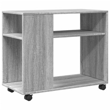 vidaXL Table d'appoint à roulettes Gris Sonoma 70x35x60 Bois d'ingénierie
