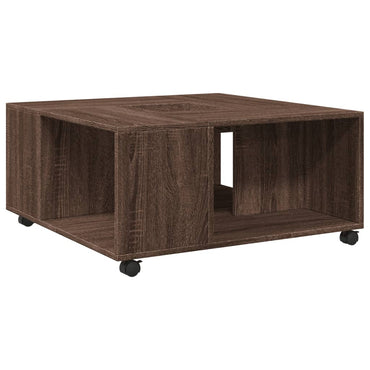 vidaXL Table basse marron aspect chêne 80x80x40 cm Bois d'ingénierie