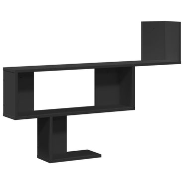 vidaXL Wandregal Schwarz 100x15x70 cm Holzwerkstoff