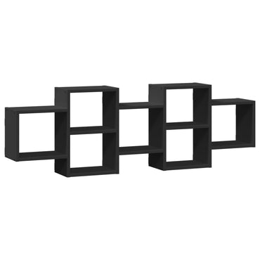 vidaXL Wandregal Schwarz 129x18x42 cm Holzwerkstoff