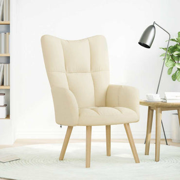 vidaXL Relaxsessel Creme Stoff