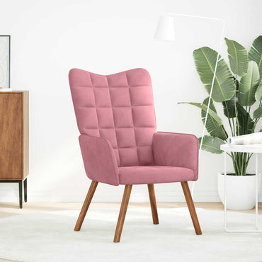 vidaXL Fauteuil de relaxation en velours rose