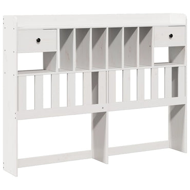 vidaXL Kopfteil mit Stauraum Weiß 150 cm Massivholz Kiefer