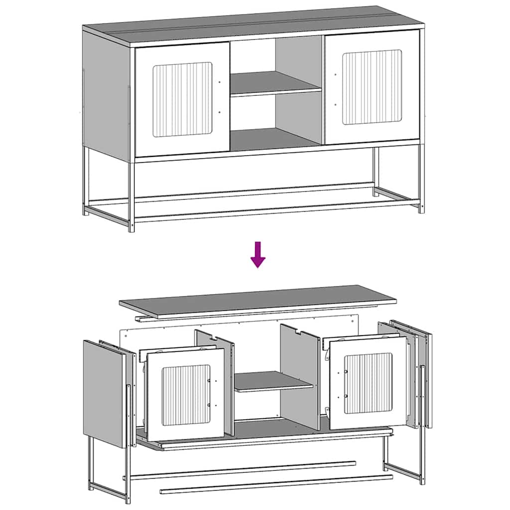 vidaXL TV-Schrank Olivgrün 68x39x60,5 cm Stahl