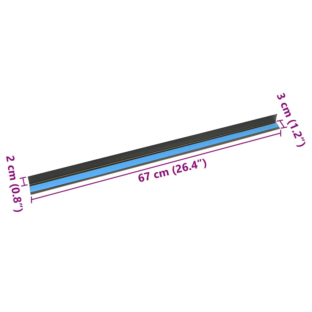 Treppenkantenprofile 10 pcs Champagner 67 x 3 x 2 cm Aluminium