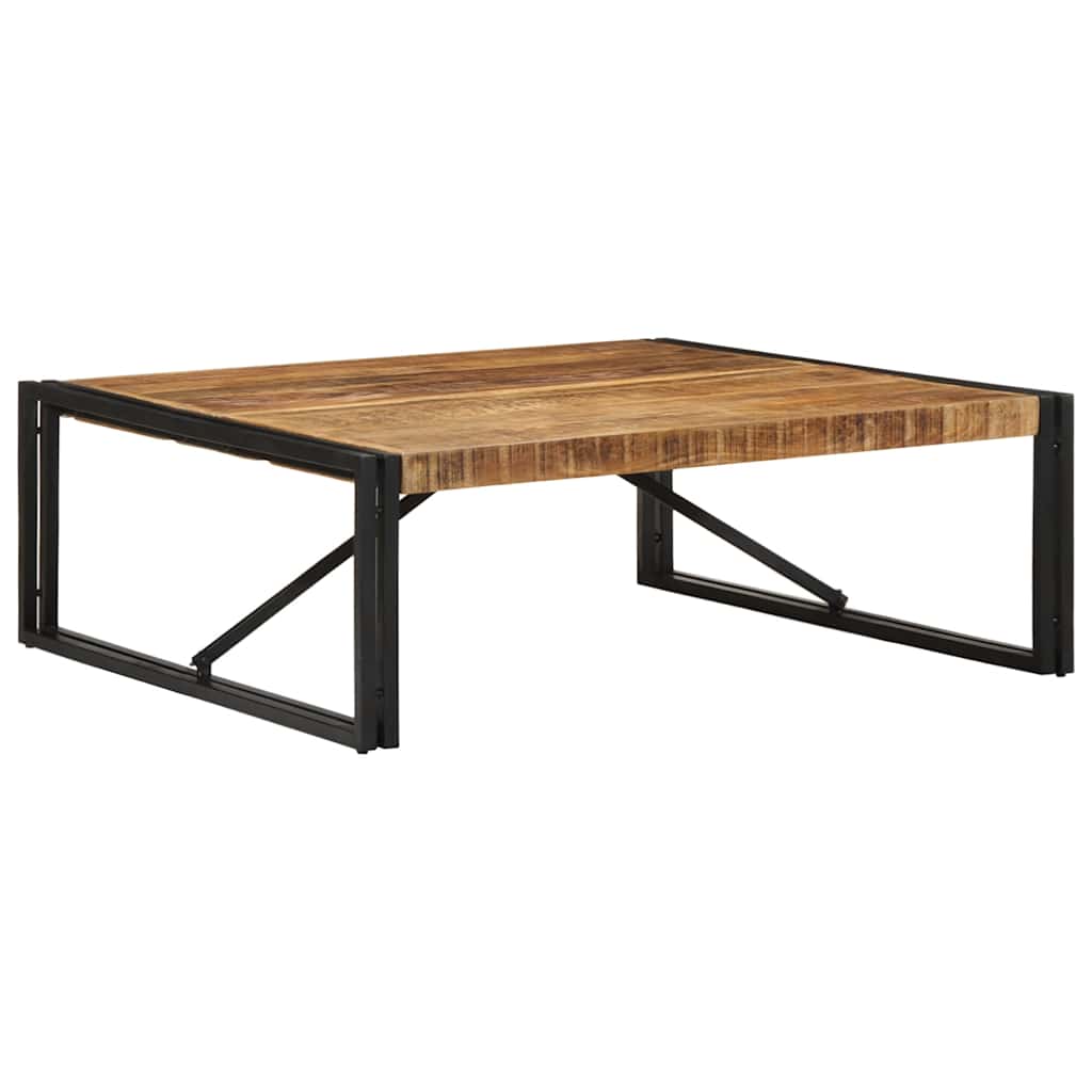 vidaXL Couchtisch 100x100x35 cm Raues Massivholz Mango