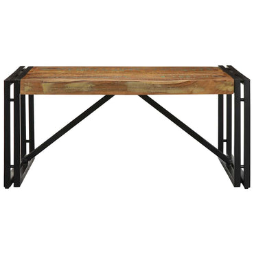 vidaXL Couchtisch Mehrfarbig 80x80x35 cm Altholz Massivholz