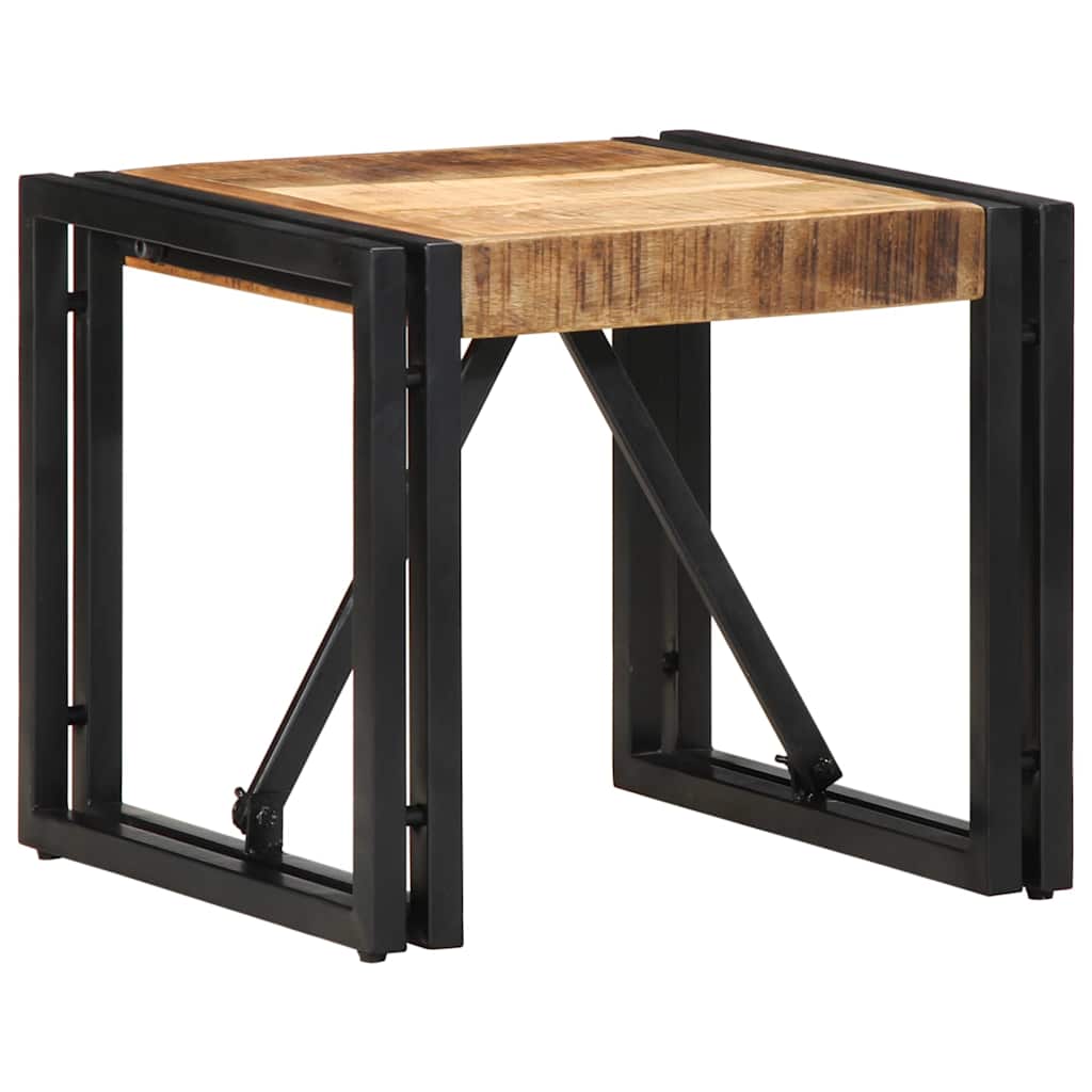 vidaXL Couchtisch 40x40x35 cm Raues Massivholz Mango